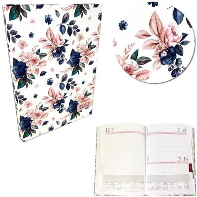 Opakowanie Kalendarz 2023 A4 dzienny soft touch róże blue