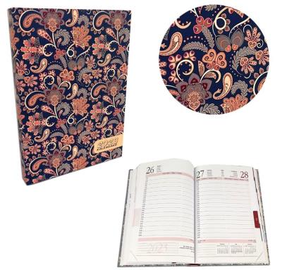 Opakowanie Kalendarz 2023 A5 dzienny soft touch paisley blue