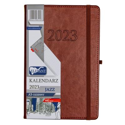 Opakowanie Kalendarz 2023 A5 Jazz dzienny brązowy