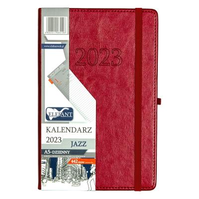 Opakowanie Kalendarz 2023 A5 Jazz dzienny czerwony