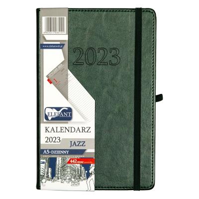 Opakowanie Kalendarz 2023 A5 Jazz dzienny zielony