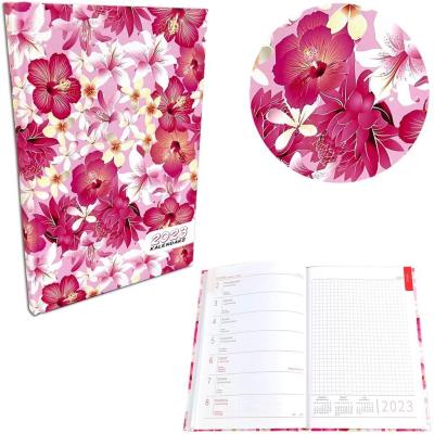 Opakowanie Kalendarz 2023 A5 tygodniowy soft touch hibiskus