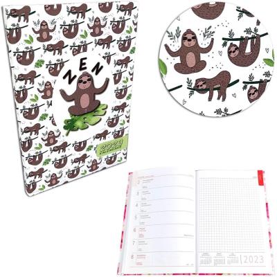 Opakowanie Kalendarz 2023 A5 tygodniowy soft touch leniwce