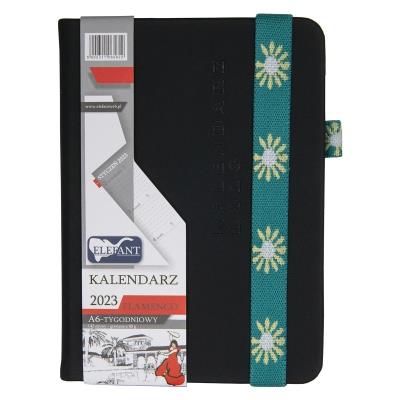 Opakowanie Kalendarz 2023 A6 tyg. Flamenco czarny ELEFANT