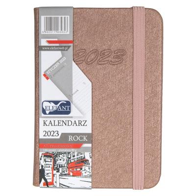 Opakowanie Kalendarz 2023 A7 tyg. Rock miedziany ELEFANT
