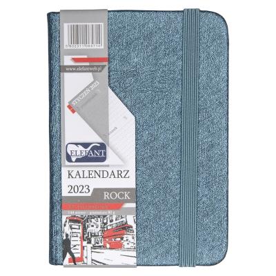 Opakowanie Kalendarz 2023 A7 tyg. Rock perłowy ELEFANT