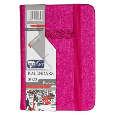 Opakowanie Kalendarz 2023 A7 tyg. Rock różowy ELEFANT