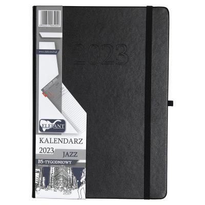 Opakowanie Kalendarz 2023 B5 tyg. Jazz czarny ELEFANT