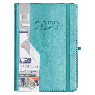 Opakowanie Kalendarz 2023 B6 dzienny Jazz turkusowy ELEFANT