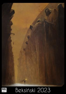 Kalendarz 2023 Beksiński A3 wzór 4. Autor: Szymanik Bartosz. SmakLiter.pl Okładka książki Kalendarz 2023 Beksiński A3 wzór 4