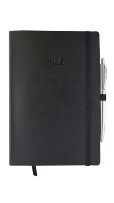 Opakowanie Kalendarz 2023 flex z gumką A5 tygodniowy czarny V3