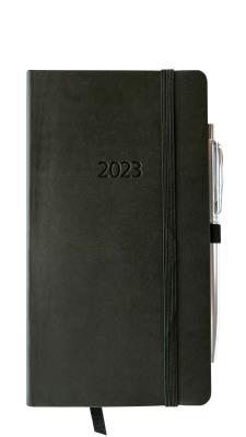 Opakowanie Kalendarz 2023 flex z gumką Dl tygodniowy czarny V3