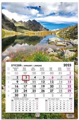 Opakowanie Kalendarz 2023 jednodzielny głowka płaska Tatry