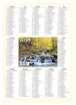 Kalendarz 2023 Listkowy roczny KL mix. Wydawca: AWM kalendarze. SmakLiter.pl Opakowanie Kalendarz 2023 Listkowy roczny KL mix