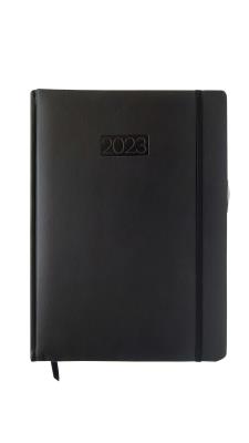 Opakowanie Kalendarz 2023 lux elegance z gumką A4 dzienny czarny V3