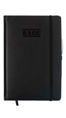 Opakowanie Kalendarz 2023 lux z gumką A5 dzienny czarny V3