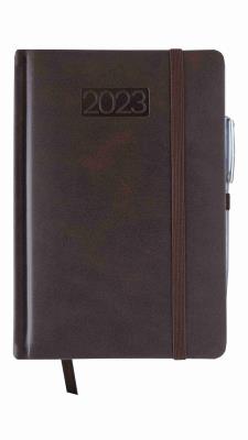 Opakowanie Kalendarz 2023 lux z gumką B5 dzienny V5 brązowy