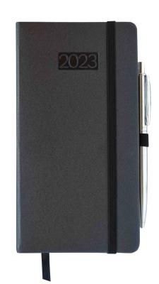 Opakowanie Kalendarz 2023 lux z gumką DL tygodniowy czarny V7