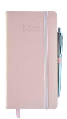 Opakowanie Kalendarz 2023 lux z gumką DL tygodniowy różowy V2