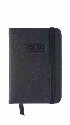 Opakowanie Kalendarz 2023 lux z gumką kieszonkowy czarny V9