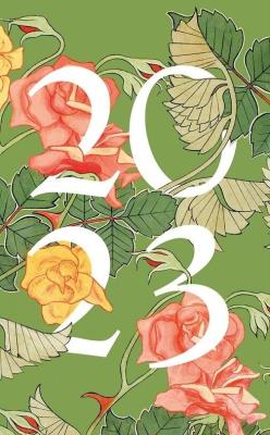 Okładka książki Kalendarz 2023 Róże zielony