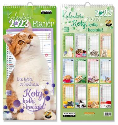 Opakowanie Kalendarz 2023 ścienny planer Koty
