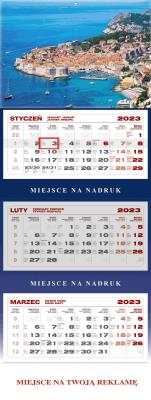 Opakowanie Kalendarz 2023 ścienny trójdzielny Dubrownik