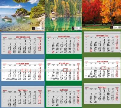 Opakowanie Kalendarz 2023 Ścienny Trójdzielny MIX ARTSEZON