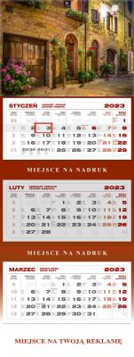 Opakowanie Kalendarz 2023 ścienny trójdzielny Toskania