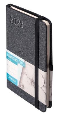 Okładka książki Kalendarz 2023 Skura A6 czarny TDW ANTRA