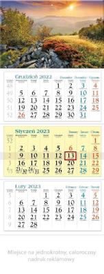 Opakowanie Kalendarz 2023 Trójdzielny Bieszczady