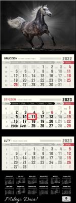 Opakowanie Kalendarz 2023 trójdzielny koń KT-2 V30