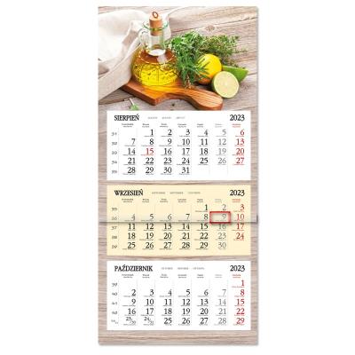 Opakowanie Kalendarz 2023 Trójdzielny płaska główka SB8-12 Przyprawy