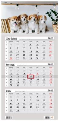 Opakowanie Kalendarz 2023 Trójdzielny Psy Corgi