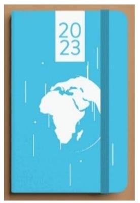 Okładka książki Kalendarz 2023 Ziemia B6 niebieski DNS ANTRA