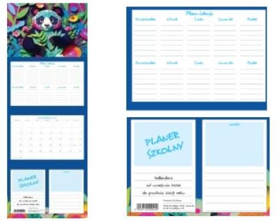 Opakowanie Kalendarz 2024/2025 szkolny trójdzielny Panda