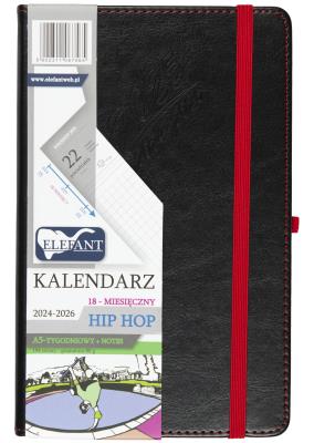 Opakowanie Kalendarz 2024/2026 A5 18M + notes Hip Hop czarny