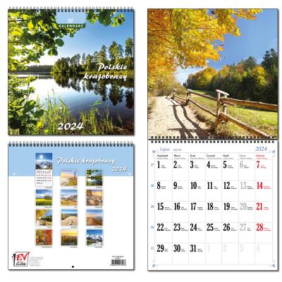 Opakowanie Kalendarz 2024 30x60 13 plansz PL Krajobrazy