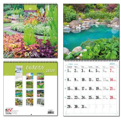 Opakowanie Kalendarz 2024 30x60 13 plansz PL Ogrody