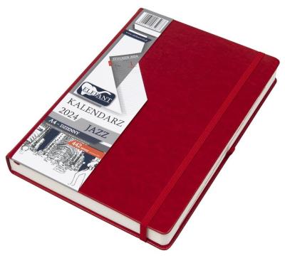 Opakowanie Kalendarz 2024 A4 dzienny Jazz czerwony