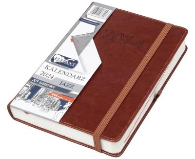 Opakowanie Kalendarz 2024 A5 dzienny Jazz brązowy
