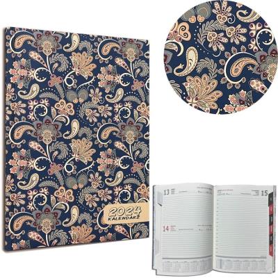 Opakowanie Kalendarz 2024 A5 dzienny z registrami Paisley Blu