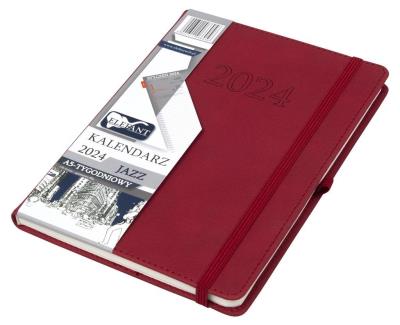 Opakowanie Kalendarz 2024 A5 tygodniowy Jazz czerwony