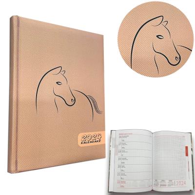 Opakowanie Kalendarz 2024 A5 tygodniowy Koń beż