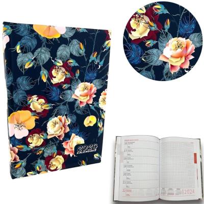 Opakowanie Kalendarz 2024 A5 tygodniowy Żółte kwiatki