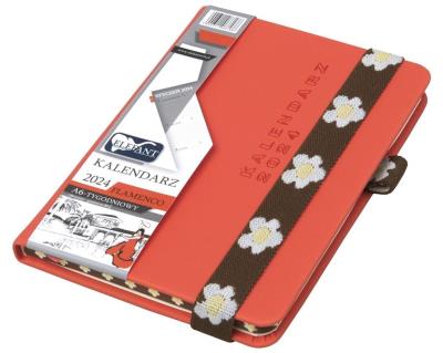 Opakowanie Kalendarz 2024 A6 tyg. Flamenco pomarańczowy