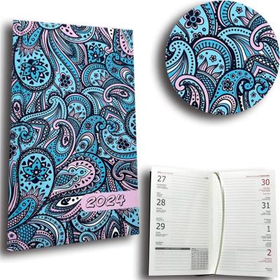 Opakowanie Kalendarz 2024 A6 tygodniowy paisley turkus