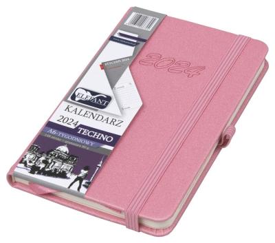 Opakowanie Kalendarz 2024 A6 tygodniowy Techno różowy