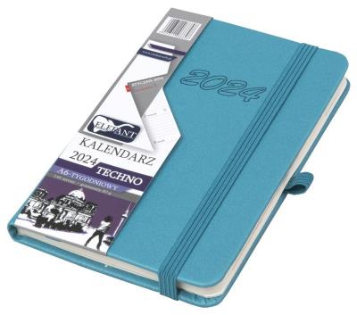 Opakowanie Kalendarz 2024 A6 tygodniowy Techno turkusowy