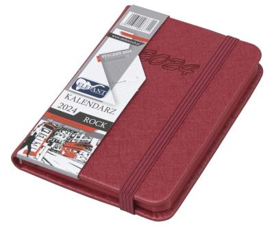 Opakowanie Kalendarz 2024 A7 tygodniowy Rock czerwony